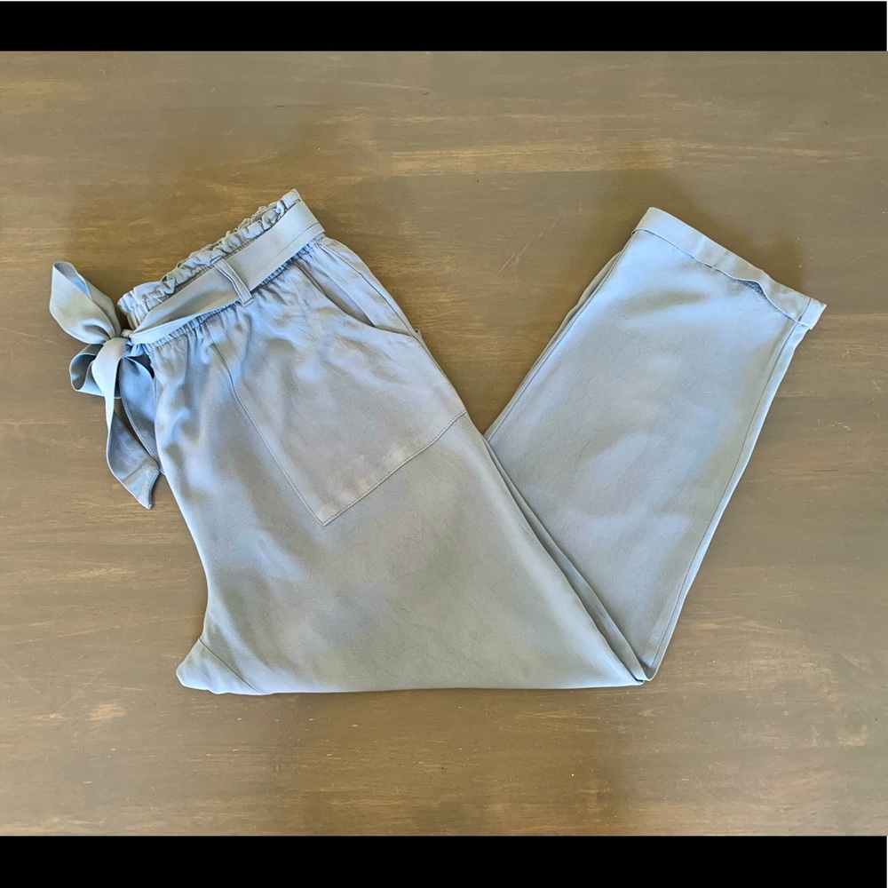 Chambray Ankle Pants